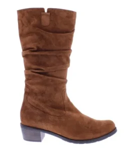 Laarzen|Korte Halfhoge Laarzen<Verhulst - Wijdte H - 2242 - Cognac - Uitneembaar voetbed