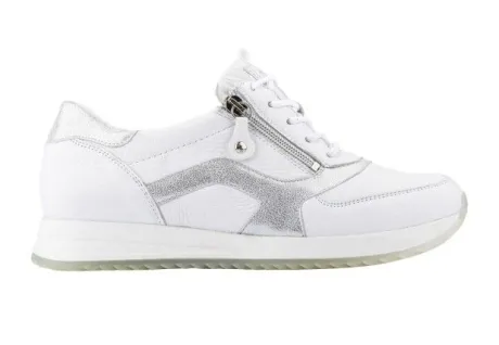 Veterschoenen<Waldlaufer - Wijdte H - 752002 201 663 - Wit - Uitneembaar voetbed