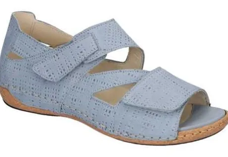 Sandalen<Waldlaufer - WIJDTE H - BLAUW - UITNEEMBAAR VOETBED