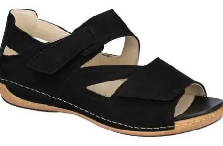 Sandalen<Waldlaufer - WIJDTE H - ZWART - UITNEEMBAAR VOETBED