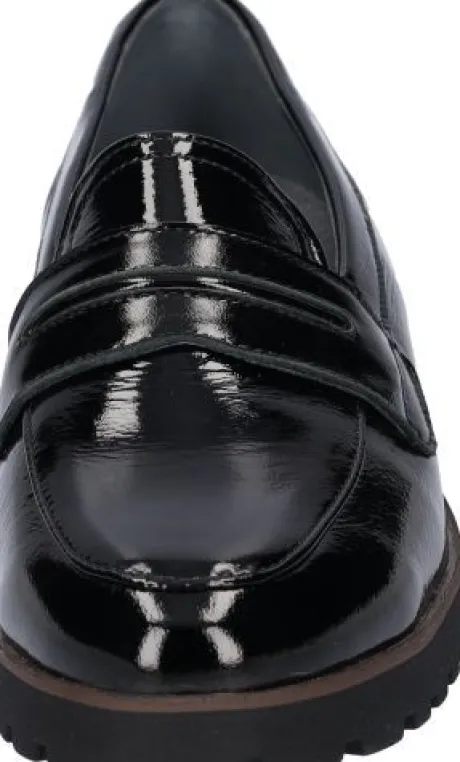 Instapschoenen<Waldlaufer Waldlaufr - Wijdte H - 772509 143 001 - Zwart lak - Uitneembaar voetbed