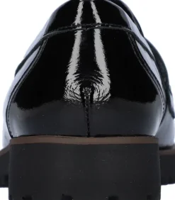 Instapschoenen<Waldlaufer Waldlaufr - Wijdte H - 772509 143 001 - Zwart lak - Uitneembaar voetbed