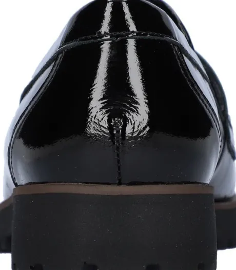 Instapschoenen<Waldlaufer Waldlaufr - Wijdte H - 772509 143 001 - Zwart lak - Uitneembaar voetbed