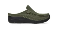 Slippers<Wolky - 0620213 - Groen - Uitneembaar voetbed