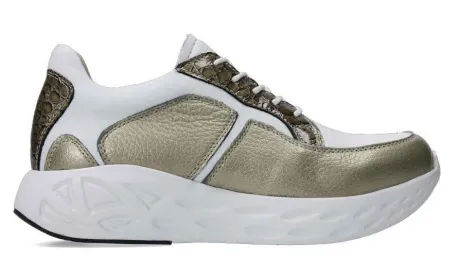 Veterschoenen<Wolky - Bounce - 05700 91104 - Goudkleurig - Uitneembaar voetbed