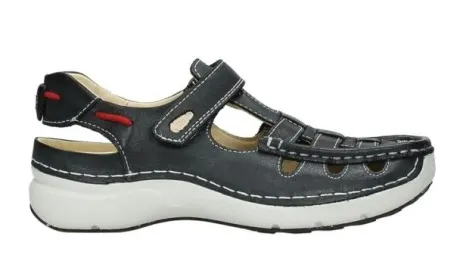 Sandalen<Wolky - Rolling Summer 35070- Zwart - Uitneembaar voetbed