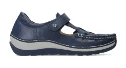 Bandschoenen<Wolky - Zambezi - 04902 35870 - Blauw - Uitneembaar voetbed