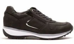 Veterschoenen<Xsensible - Wijdte G - 30042.2.1 - Jersey - Zwart - Uitneembaar voetbed