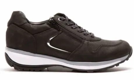 Veterschoenen<Xsensible - Wijdte G - 30042.2.1 - Jersey - Zwart - Uitneembaar voetbed