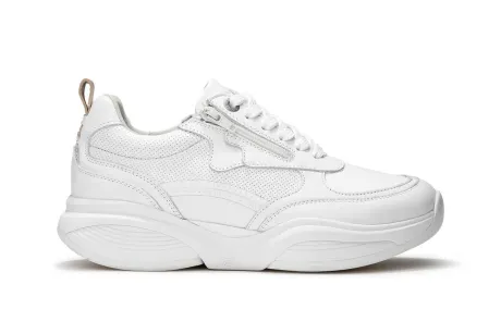 Veterschoenen<Xsensible - Wijdte H - SWX21 101 - Wit - Uitneembaar voetbed