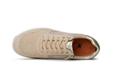 Veterschoenen<Xsensible - Wijdte H - Valletta 30222 2 428 - Zand - Uitneembaar voetbed